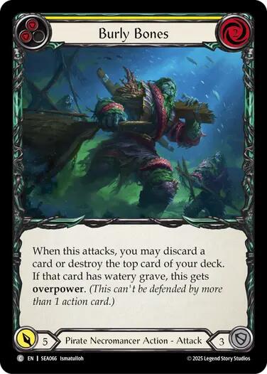 Burly Bones (Yellow) [SEA066] (High Seas)  Rainbow Foil | Pegasus Games WI