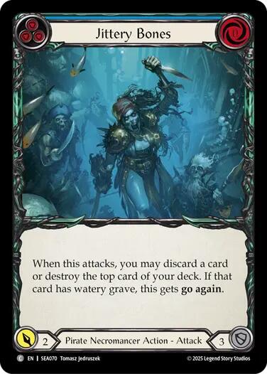 Jittery Bones (Blue) [SEA070] (High Seas)  Rainbow Foil | Pegasus Games WI