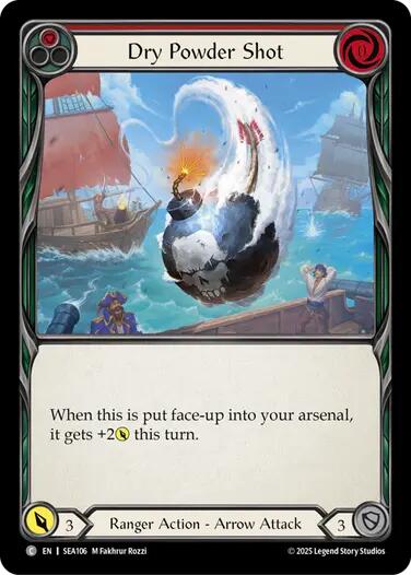 Dry Powder Shot [SEA106] (High Seas)  Rainbow Foil | Pegasus Games WI