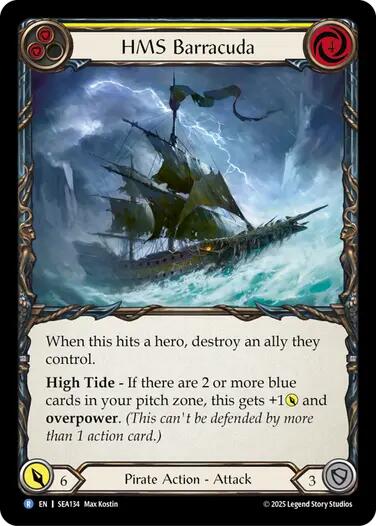 HMS Barracuda [SEA134] (High Seas)  Rainbow Foil | Pegasus Games WI