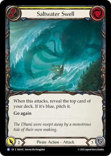 Saltwater Swell (Yellow) [SEA142] (High Seas)  Rainbow Foil | Pegasus Games WI