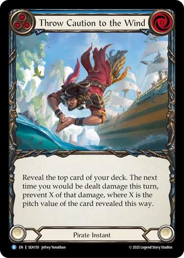 Throw Caution to the Wind [SEA150] (High Seas)  Rainbow Foil | Pegasus Games WI