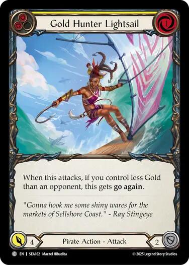 Gold Hunter Lightsail [SEA162] (High Seas)  Rainbow Foil | Pegasus Games WI