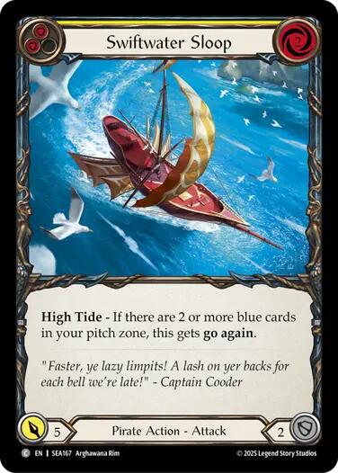 Swiftwater Sloop (Yellow) [SEA167] (High Seas)  Rainbow Foil | Pegasus Games WI