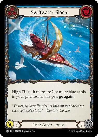 Swiftwater Sloop (Blue) [SEA168] (High Seas)  Rainbow Foil | Pegasus Games WI