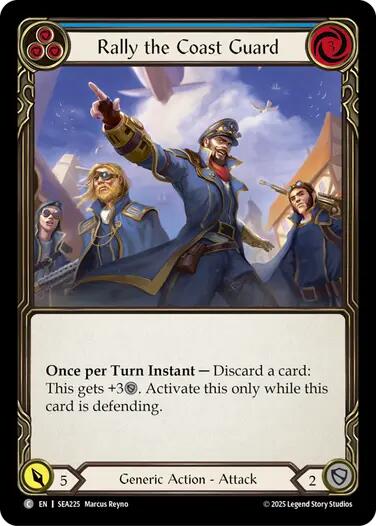 Rally the Coast Guard (Blue) [SEA225] (High Seas)  Rainbow Foil | Pegasus Games WI