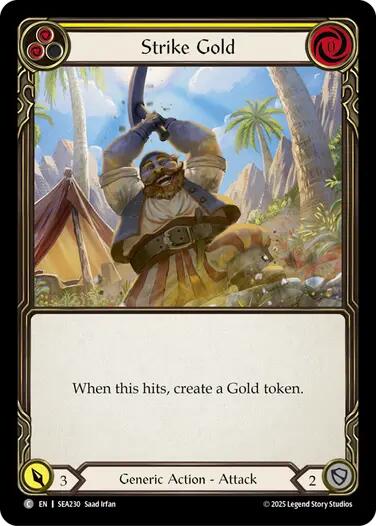 Strike Gold (Yellow) [SEA230] (High Seas)  Rainbow Foil | Pegasus Games WI