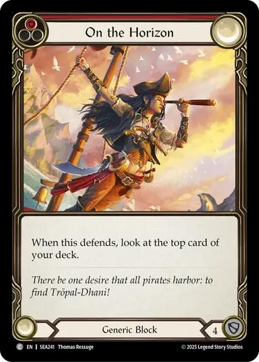 On the Horizon (Red) [SEA241] (High Seas)  Rainbow Foil | Pegasus Games WI