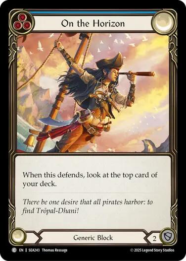 On the Horizon (Blue) [SEA243] (High Seas)  Rainbow Foil | Pegasus Games WI