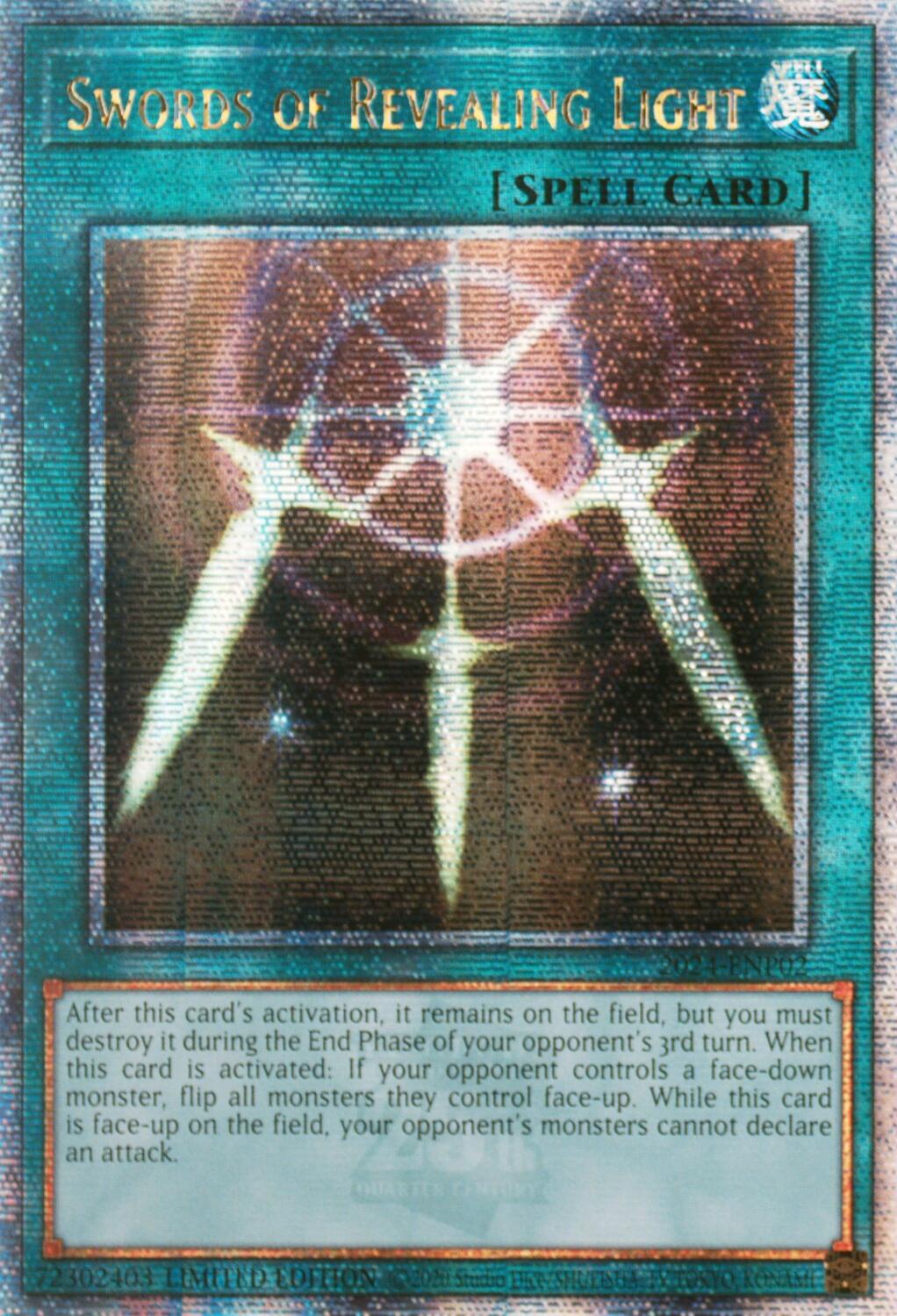 Swords of Revealing Light [2024-ENP02] Quarter Century Secret Rare | Pegasus Games WI