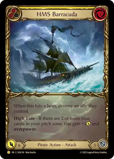 HMS Barracuda (Treasure) [SEA134] (High Seas)  Cold Foil | Pegasus Games WI