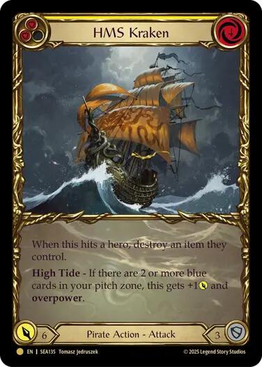 HMS Kraken (Treasure) [SEA135] (High Seas)  Cold Foil | Pegasus Games WI