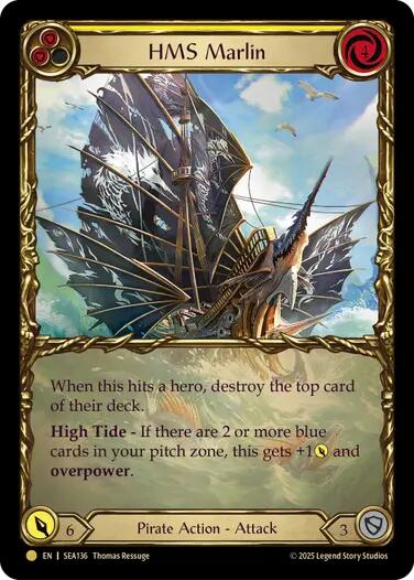 HMS Marlin (Treasure) [SEA136] (High Seas)  Cold Foil | Pegasus Games WI