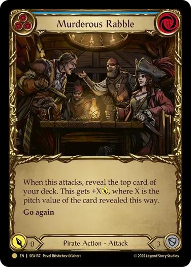 Murderous Rabble (Treasure) [SEA137] (High Seas)  Cold Foil | Pegasus Games WI