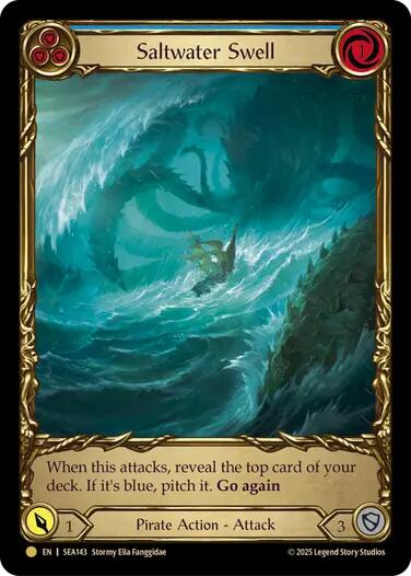 Saltwater Swell (Blue) (Treasure) [SEA143] (High Seas)  Cold Foil | Pegasus Games WI