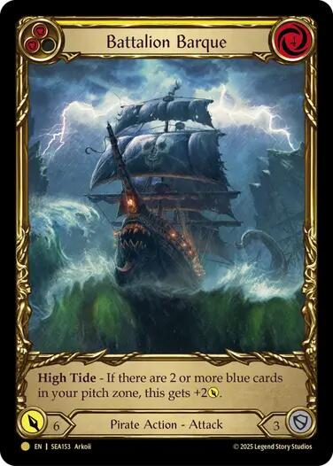 Battalion Barque (Yellow) (Treasure) [SEA153] (High Seas)  Cold Foil | Pegasus Games WI