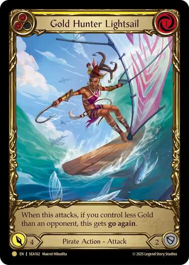 Gold Hunter Lightsail (Treasure) [SEA162] (High Seas)  Cold Foil | Pegasus Games WI