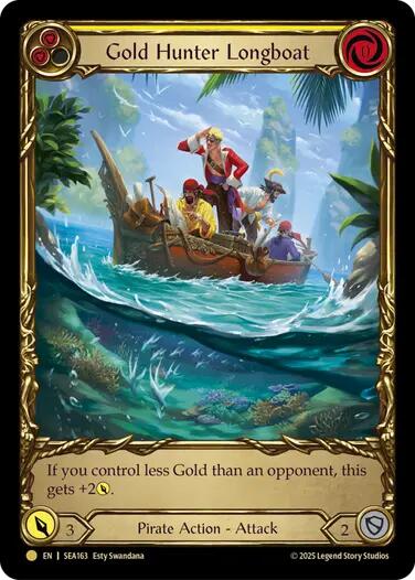 Gold Hunter Longboat (Treasure) [SEA163] (High Seas)  Cold Foil | Pegasus Games WI