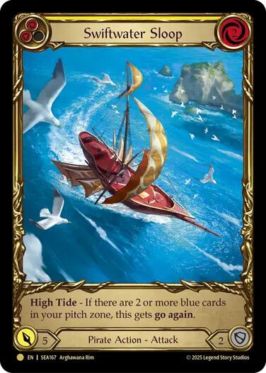 Swiftwater Sloop (Yellow) (Treasure) [SEA167] (High Seas)  Cold Foil | Pegasus Games WI