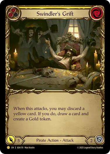 Swindler's Grift (Yellow) (Treasure) [SEA170] (High Seas)  Cold Foil | Pegasus Games WI