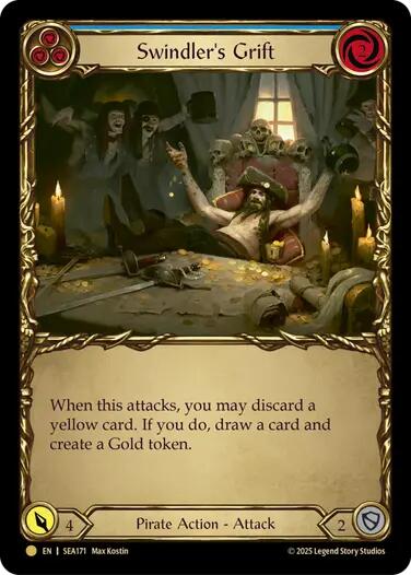 Swindler's Grift (Blue) (Treasure) [SEA171] (High Seas)  Cold Foil | Pegasus Games WI