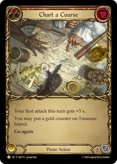 Chart a Course (Red) (Treasure) [SEA173] (High Seas)  Cold Foil | Pegasus Games WI