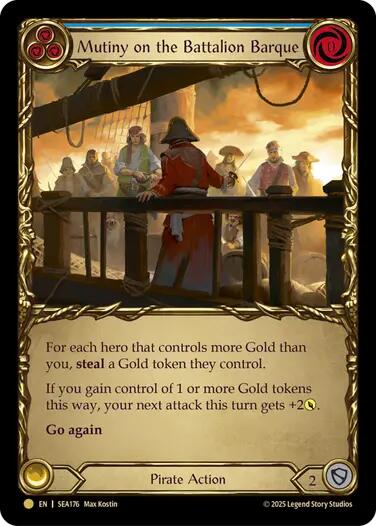 Mutiny on the Battalion Barque (Treasure) [SEA176] (High Seas)  Cold Foil | Pegasus Games WI