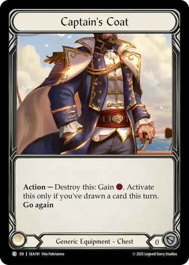 Captain's Coat (Treasure) [SEA181] (High Seas)  Cold Foil | Pegasus Games WI
