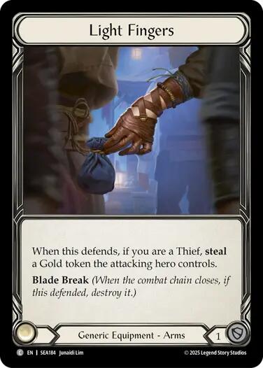 Light Fingers (Treasure) [SEA184] (High Seas)  Cold Foil | Pegasus Games WI