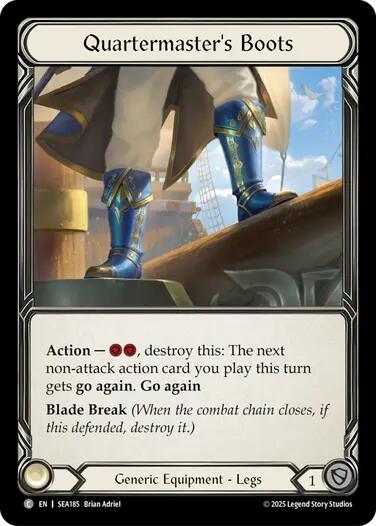 Quartermaster's Boots (Treasure) [SEA185] (High Seas)  Cold Foil | Pegasus Games WI