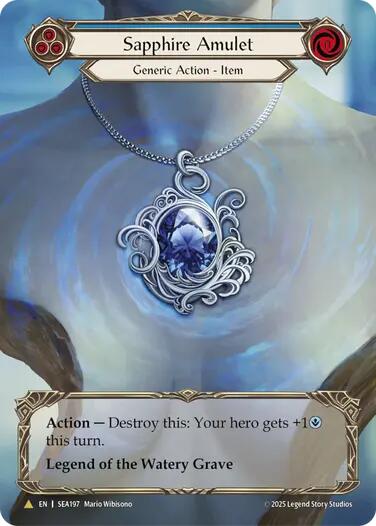 Sapphire Amulet (Treasure) [SEA197] (High Seas)  Cold Foil | Pegasus Games WI