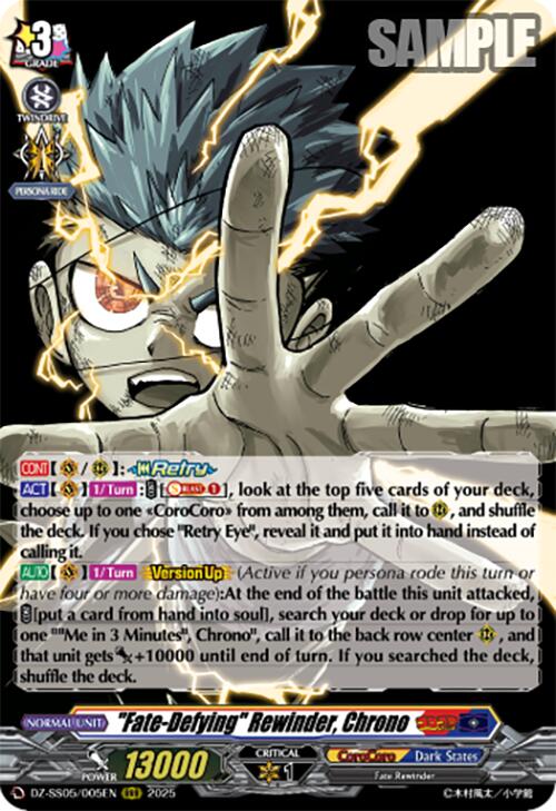 "Fate-Defying" Rewinder, Chrono (DZ-SS05/005EN) [DZ-SS05: CoroCoro Start Deck Pack] | Pegasus Games WI