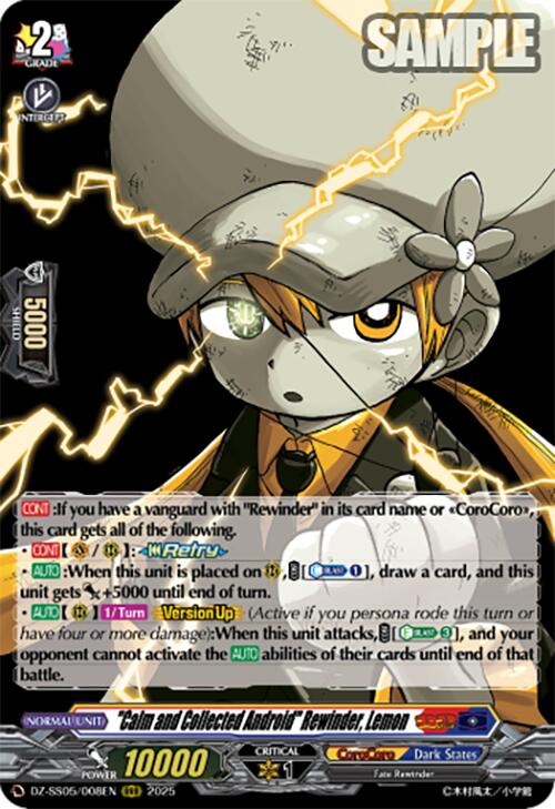 "Calm and Collected Android" Rewinder, Lemon (DZ-SS05/008EN) [DZ-SS05: CoroCoro Start Deck Pack] | Pegasus Games WI