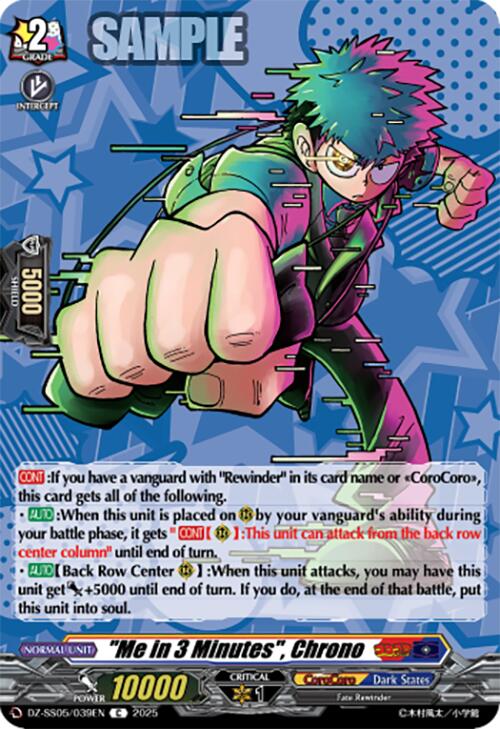 "Me in 3 Minutes", Chrono (DZ-SS05/039EN) [DZ-SS05: CoroCoro Start Deck Pack] | Pegasus Games WI
