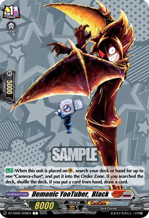 Demonic YooTuber, Black (DZ-SS05/059EN) [DZ-SS05: CoroCoro Start Deck Pack] | Pegasus Games WI