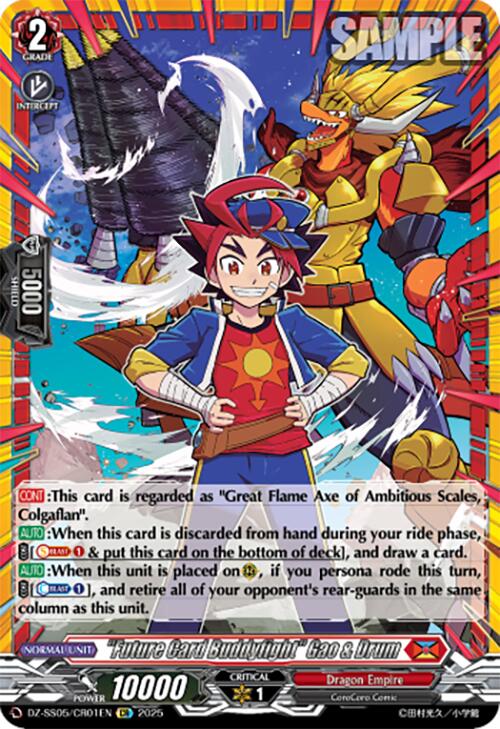 "Future Card Buddyfight" Gao & Drum (DZ-SS05/CR01EN) [DZ-SS05: CoroCoro Start Deck Pack] | Pegasus Games WI