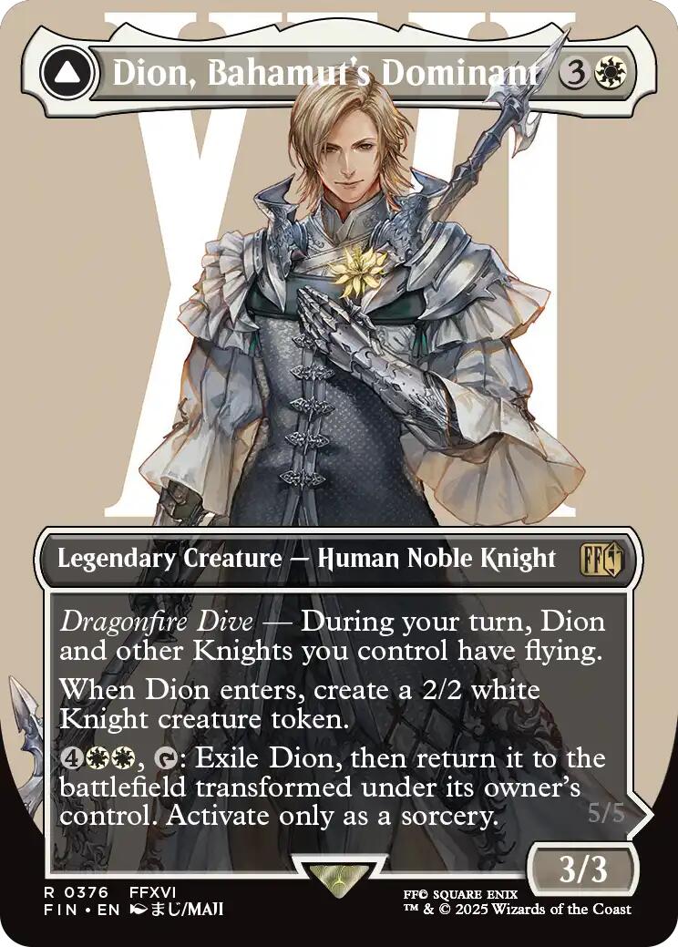 Dion, Bahamut's Dominant // Bahamut, Warden of Light (Borderless) [FINAL FANTASY] | Pegasus Games WI