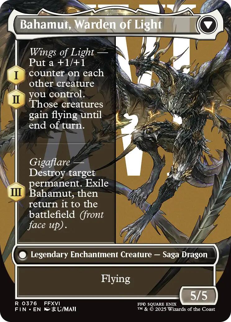 Dion, Bahamut's Dominant // Bahamut, Warden of Light (Borderless) [FINAL FANTASY] | Pegasus Games WI