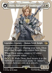 Dion, Bahamut's Dominant // Bahamut, Warden of Light (Borderless) (Surge Foil) [FINAL FANTASY] | Pegasus Games WI