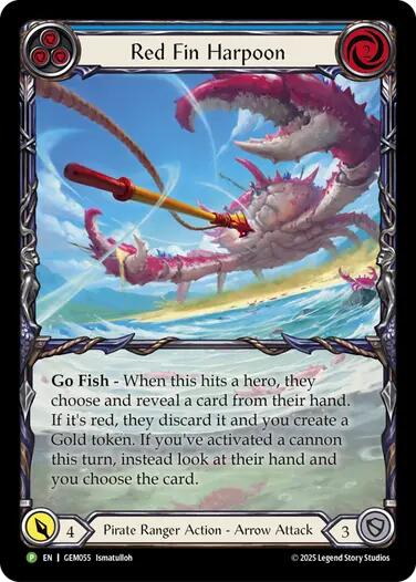 Red Fin Harpoon [GEM055] (GEM Pack 2)  Rainbow Foil | Pegasus Games WI