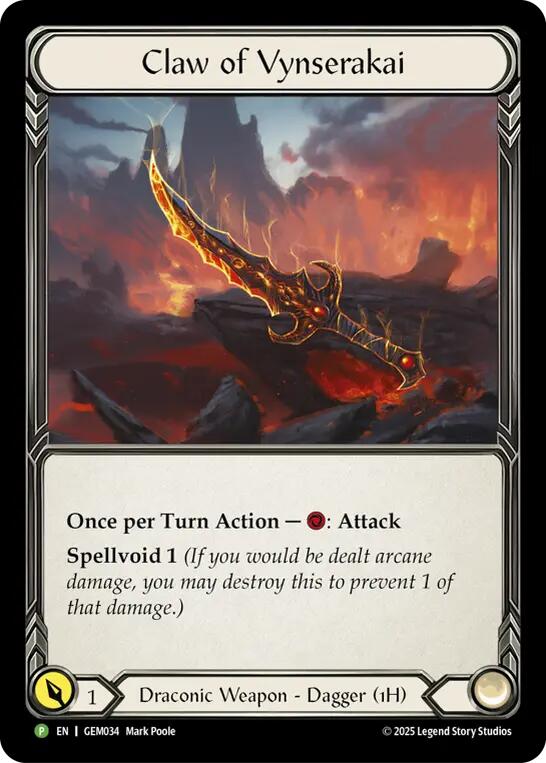Claw of Vynserakai [GEM034] (GEM Pack 2)  Cold Foil | Pegasus Games WI