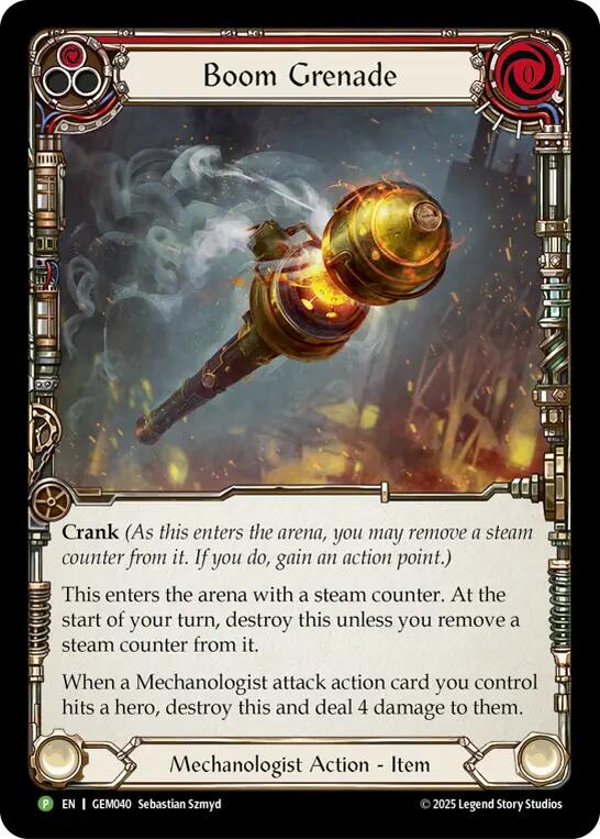 Boom Grenade (Red) [GEM040] (GEM Pack 2)  Cold Foil | Pegasus Games WI