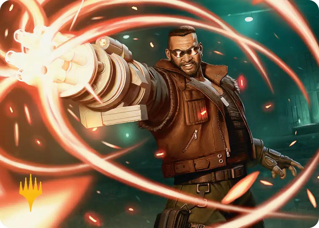 Barret Wallace Art Card (Gold-Stamped Planeswalker Symbol) [FINAL FANTASY Art Series] | Pegasus Games WI