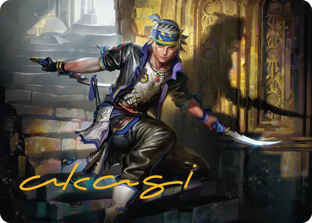Locke Cole Art Card (Gold-Stamped Signature) [FINAL FANTASY Art Series] | Pegasus Games WI