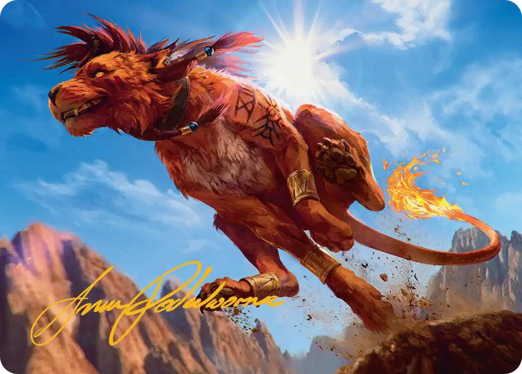 Red XIII, Proud Warrior Art Card (Gold-Stamped Signature) [FINAL FANTASY Art Series] | Pegasus Games WI