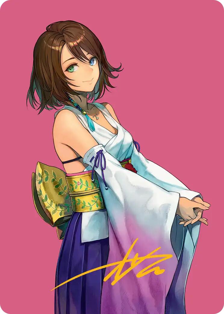 Yuna, Hope of Spira Art Card (Gold-Stamped Signature) [FINAL FANTASY Art Series] | Pegasus Games WI
