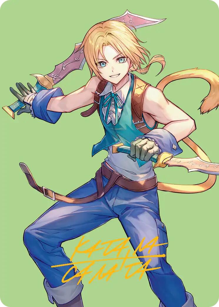 Zidane, Tantalus Thief Art Card (Gold-Stamped Signature) [FINAL FANTASY Art Series] | Pegasus Games WI