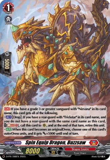 Spin Equip Dragon, Buzzsaw (Foil) (D-PR/788EN) [D Promo Cards] | Pegasus Games WI