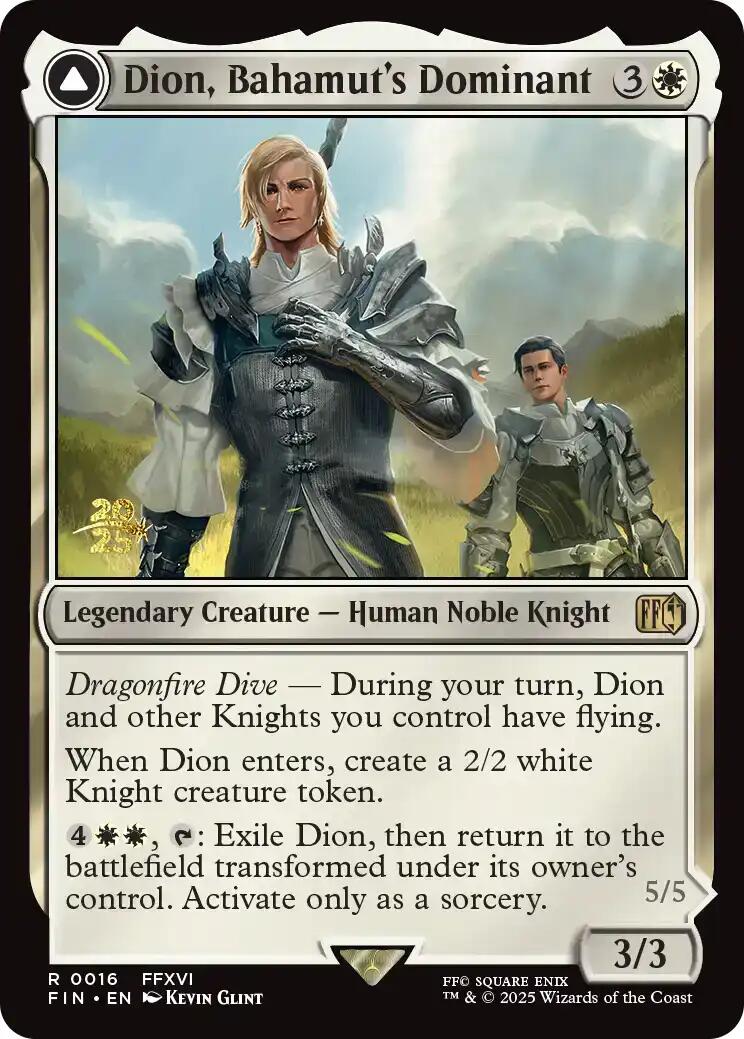 Dion, Bahamut's Dominant // Bahamut, Warden of Light [FINAL FANTASY Prerelease Promo] | Pegasus Games WI