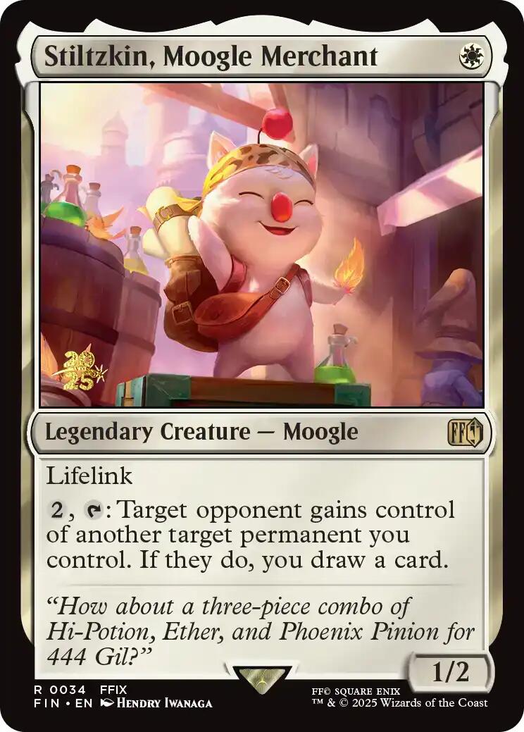 Stiltzkin, Moogle Merchant [FINAL FANTASY Prerelease Promo] | Pegasus Games WI
